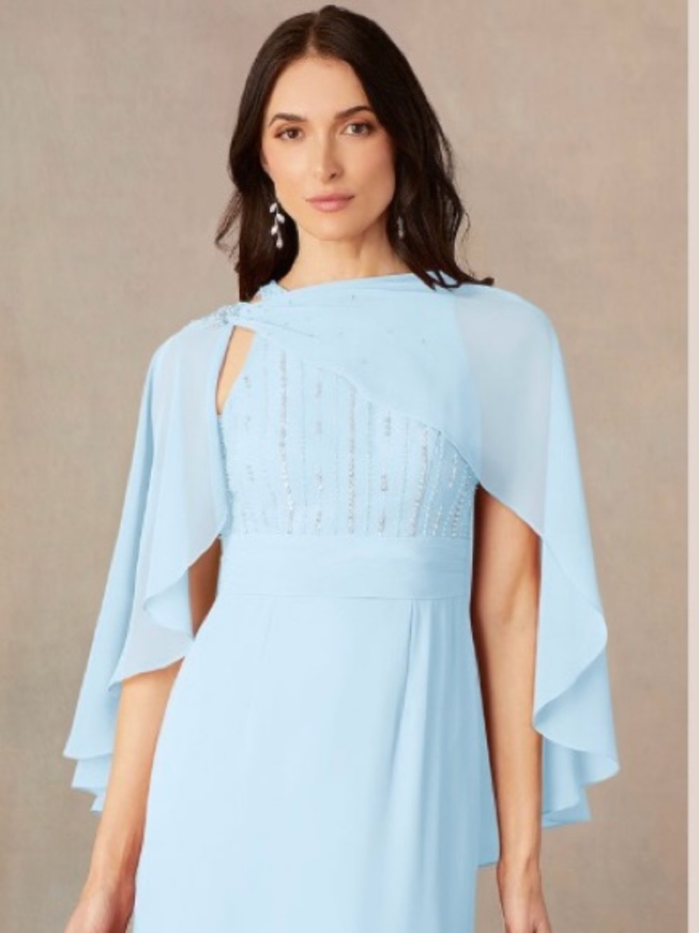 Azazie Matching Color Chiffon Asymmetrical Wrap
Color: Sky Blue
Size: A8